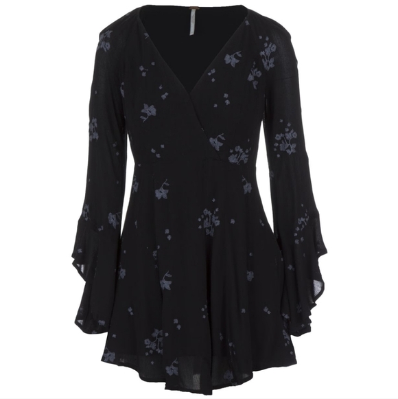 Free People Jasmine Floral Embroidered Mini Dress Size 0 - Picture 2 of 9